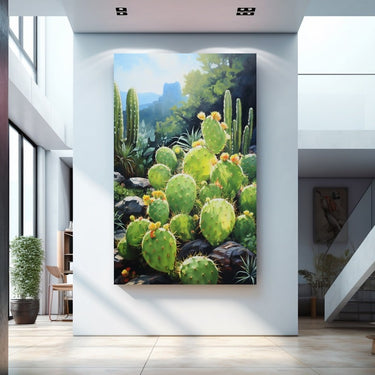 Prickly Pear Cactus Painting